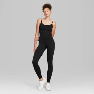 Ribbed Black Bodysuit